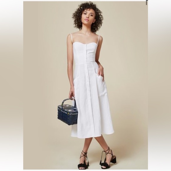 Reformation White ‘Canon’ Dress ASO Meghan Markle - Picture 3 of 15